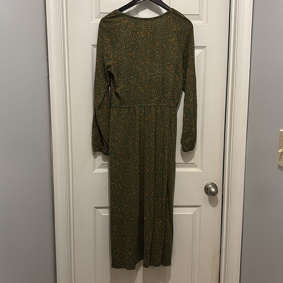 Boden Green Long Sleeve Sundress with Cuffed Sleeves - Picture 4 of 4
